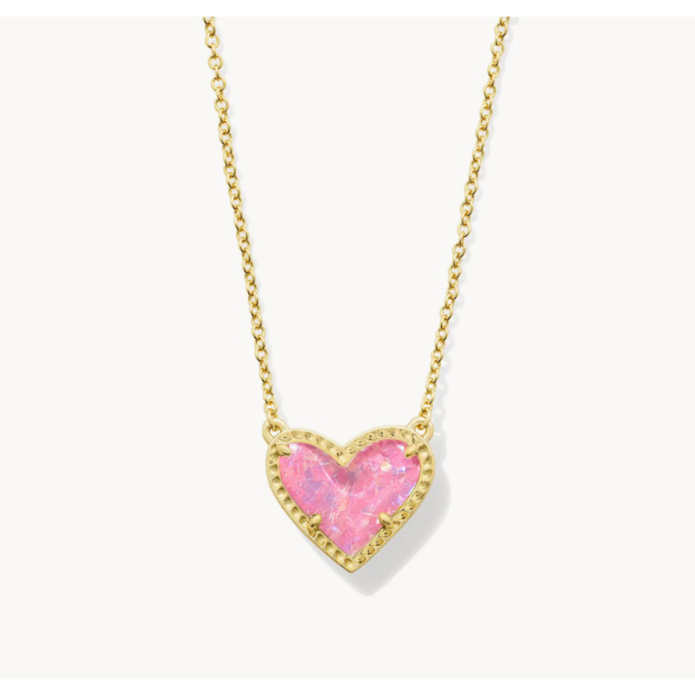 Kendra Scott Pink Heart Pendant Necklace